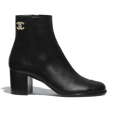 buy chanel ankle boots|chanel black canvas heel boots.